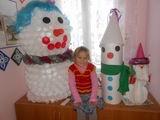 Семья Алины Якимовой сделала сразу трёх снеговиков
