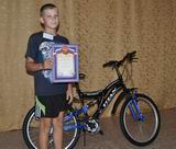 Иван Гребенев, ученик Мельгуновской школы, в личном первенстве получил главный приз – скоростной велосипед