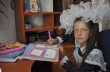 Семилетняя Эвелина Логвинова из Платоно-Александровского – единственная в селе первоклассница