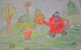 «Защитим лес от пожаров» – работа Дарьи Иващенко, ученицы 1-го класса Камень-Рыболовской школы №2