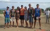 Дмитрий Низовцев (второй справа) получил приз «Мистер пляжного волейбола»