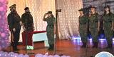 Ученицы казачьего кадетского корпуса дают торжественную клятву быть верными казачьему братству