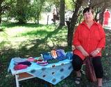 Член общества инвалидов Татьяна Илишко из Камень-Рыболова представила на выставке разнообразную вязаную обувь