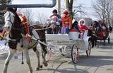 Катание в повозках, запряжённых лошадьми, – традиционная забава для детей