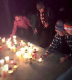 Более 150 свечей жители Ильинки зажгли и установили на памятнике землякам, погибшим в годы Великой Отечественной войны, в ходе акции «Свеча памяти»